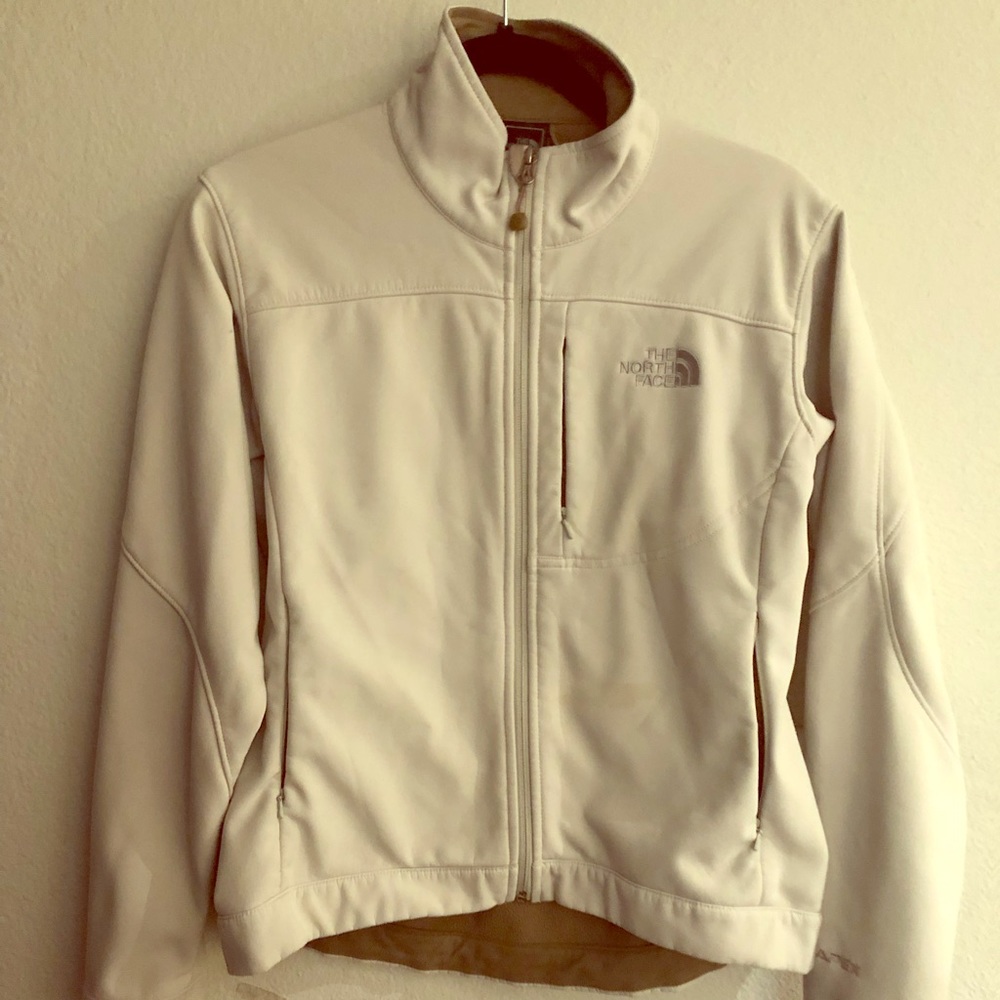 Off White/beige North Face Jacket.